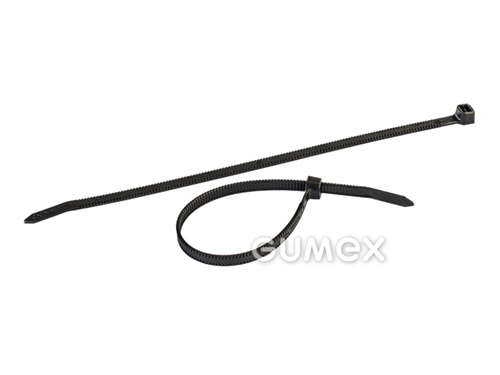 Kabelbinder Twist Tail®, Breite 4,7mm, Länge 181mm, 50Stk., UV-beständig, PA 6.6,-40°C/+85°C,schwarz, 